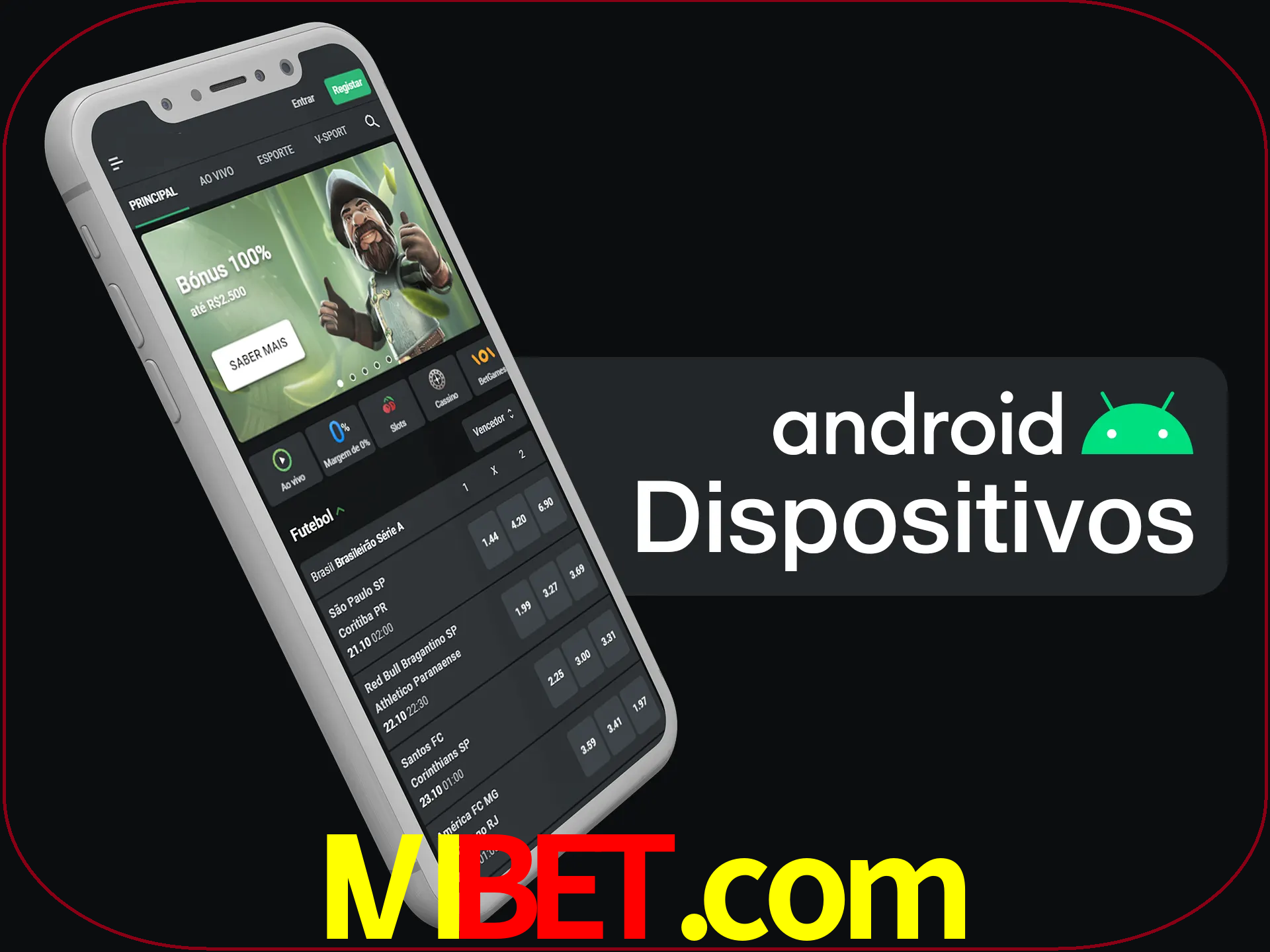 O aplicativo suporta a maioria de todos os dispositivos Android.