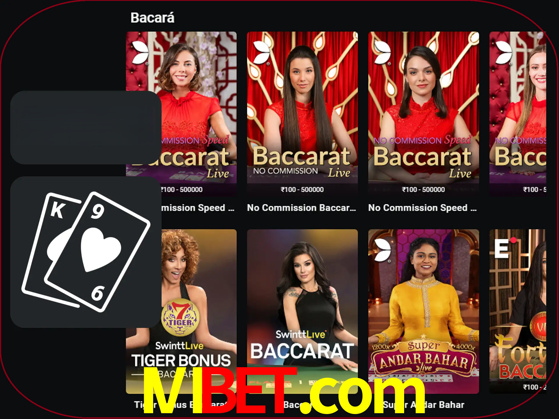 Ganhe muito dinheiro jogando jogos de bacará.