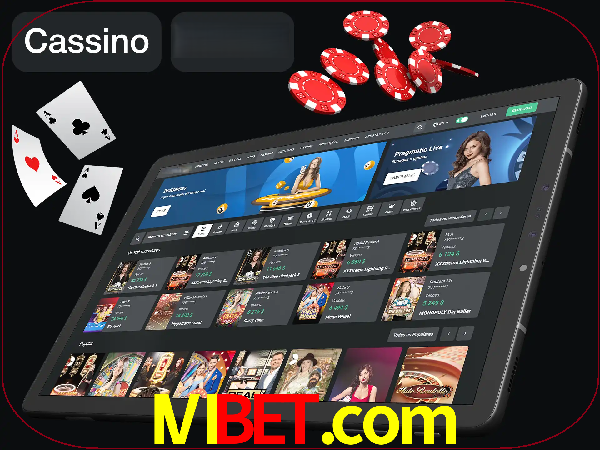Jogue vários jogos de cassino em nosso cassino.